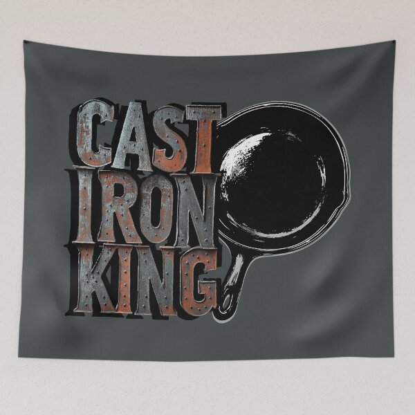 Item preview, Cast Iron King (Cast Iron Pan Chef) designed and sold by TheDirtyType.