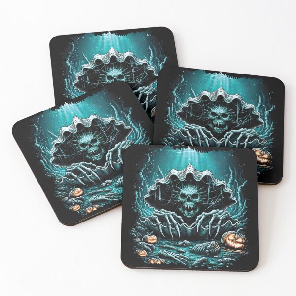 Item preview, Abyssal Terror - Cracked Clam Halloween Horror designed and sold by EcoArtShop.