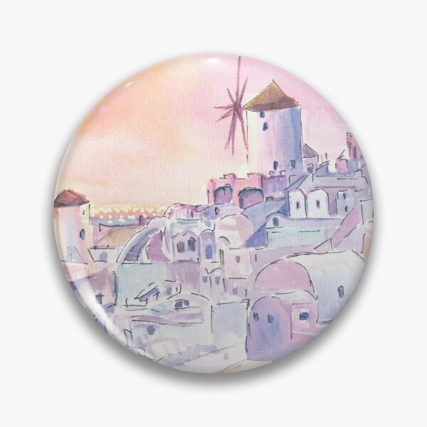 Item preview, Santorini Oia Sunset over the Cyclades Islands with Romantic Windmills  designed and sold by artshop77.