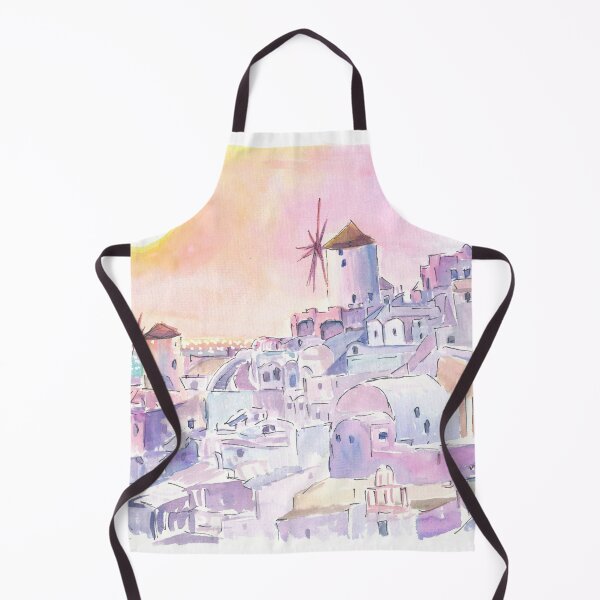 Item preview, Santorini Oia Sunset over the Cyclades Islands with Romantic Windmills designed and sold by artshop77.