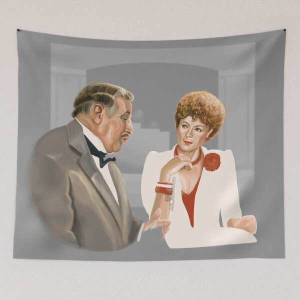 Item preview, Maggie Smith and Peter Ustinov, Painting designed and sold by AK-Hevonen.