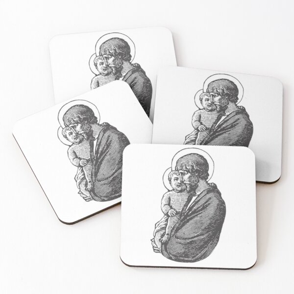 Item preview, Saint Joseph holding little Jesus religious art designed and sold by Dominika Farkašová.