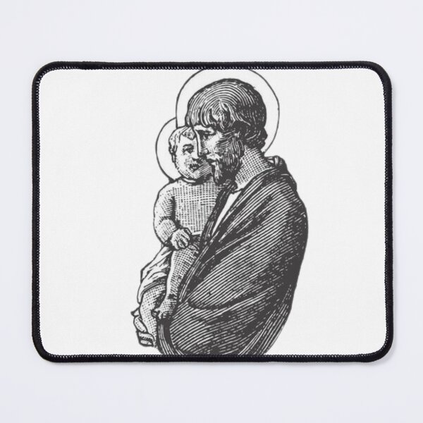 Item preview, Saint Joseph holding little Jesus religious art designed and sold by Dominika Farkašová.