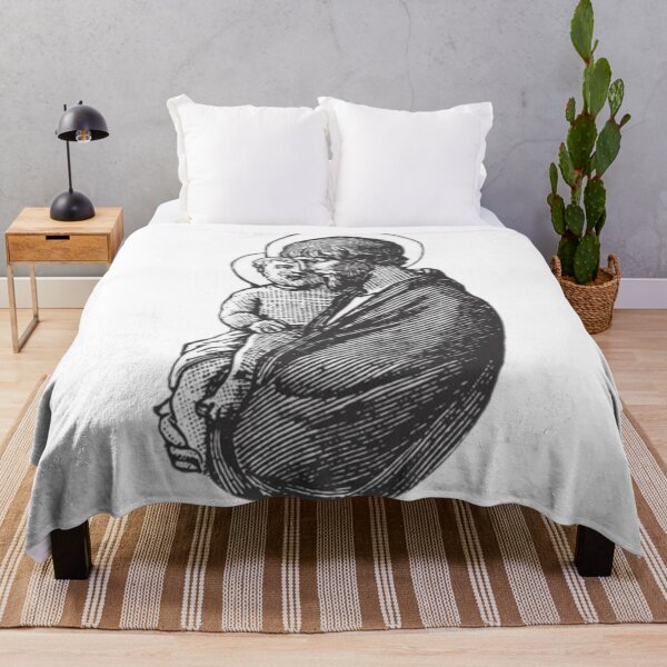 Item preview, Saint Joseph holding little Jesus religious art designed and sold by Dominika Farkašová.