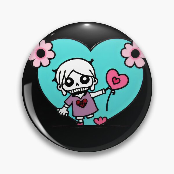 Item preview, Cute Skeleton Girl with Heart Balloon - Adorable Kawaii Love Skeleton Design designed and sold by Prime-Studio.