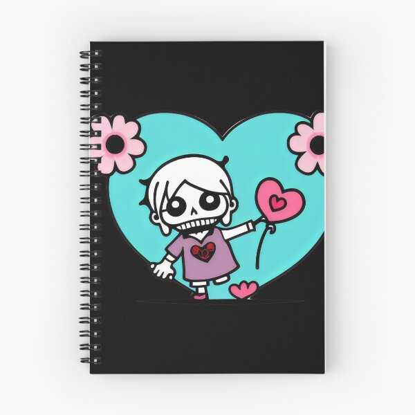Item preview, Cute Skeleton Girl with Heart Balloon - Adorable Kawaii Love Skeleton Design designed and sold by Prime-Studio.