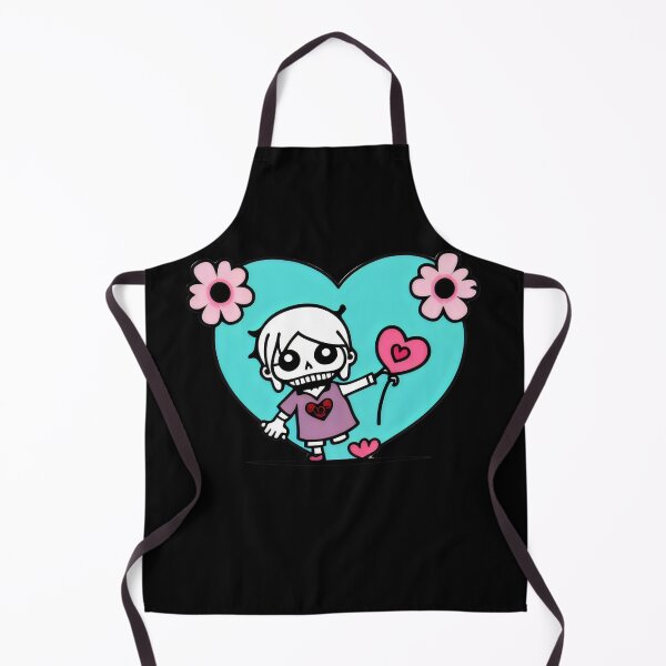 Item preview, Cute Skeleton Girl with Heart Balloon - Adorable Kawaii Love Skeleton Design designed and sold by Prime-Studio.