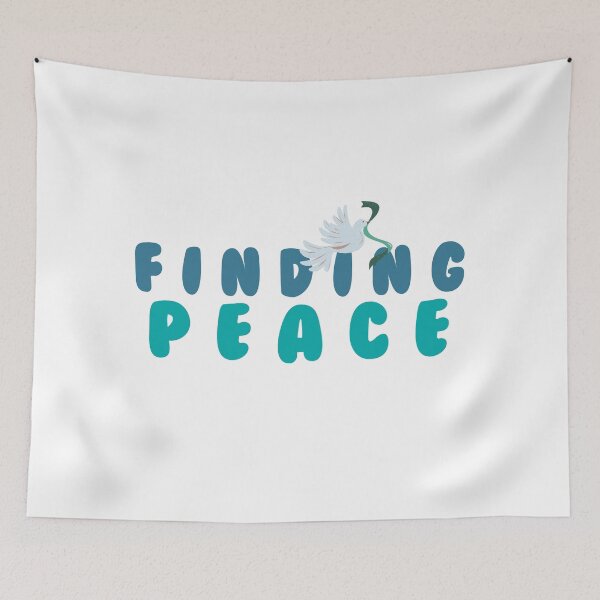Item preview, Finding Peace Blue Green Design SolaAndSoli designed and sold by SolaAndSoli.