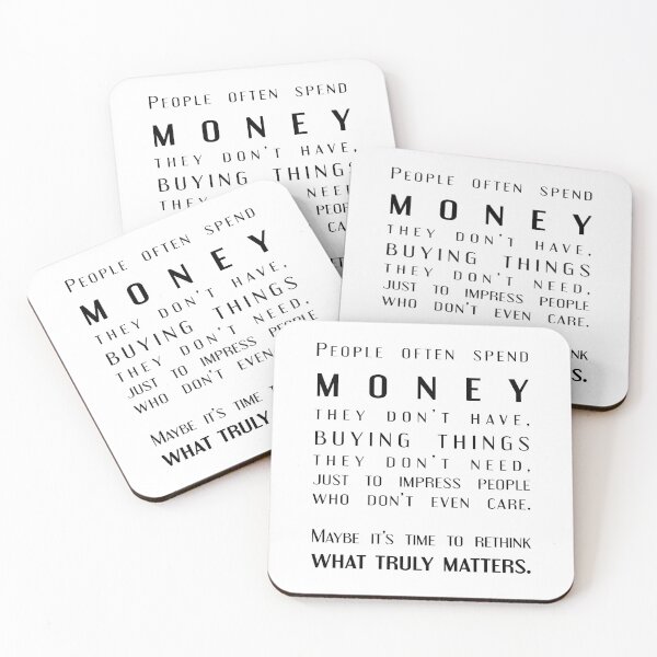 Item preview, Money vs. What Truly Matters: A Thoughtful Twist, Unique designed and sold by villacreativa.
