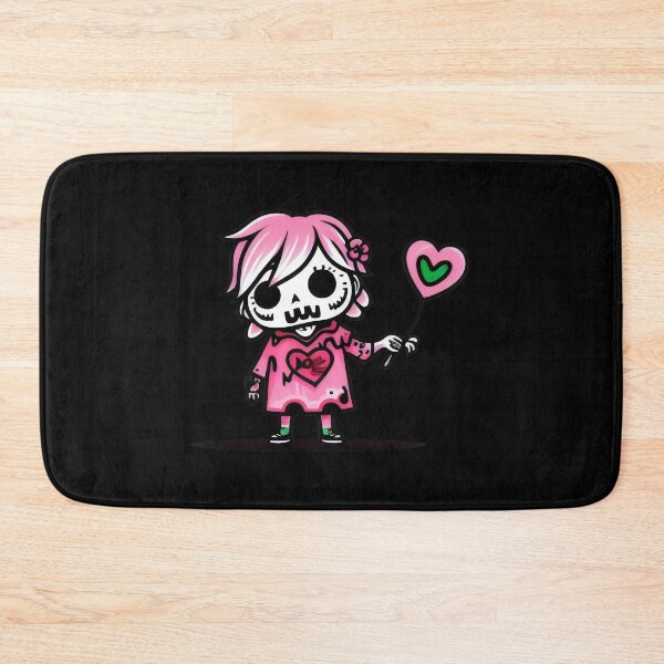 Item preview, Pink Skeleton Girl with Heart Balloon - Kawaii Love Skeleton Design designed and sold by Prime-Studio.