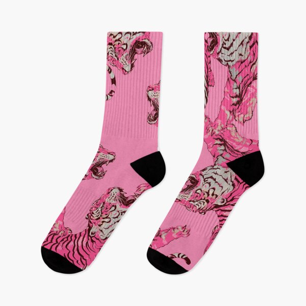 Item preview, Playful Tigers in Fuchsia Pink Bohemian Eclectic Pattern designed and sold by cadinera.