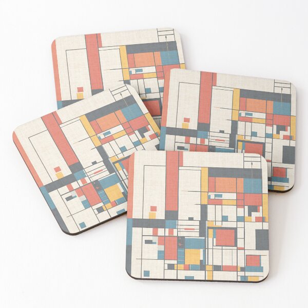 Item preview, Retro Color Abstract Bauhaus Pattern Design designed and sold by TribalioDesigns.