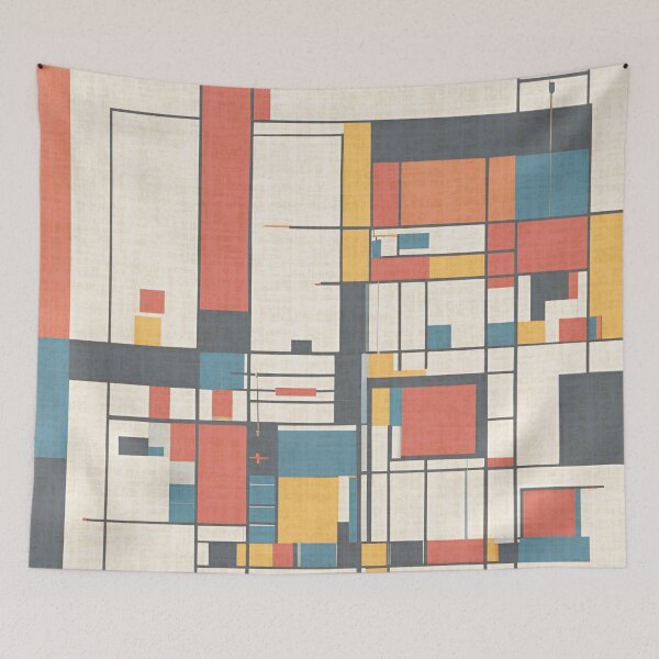 Item preview, Retro Color Abstract Bauhaus Pattern Design designed and sold by TribalioDesigns.