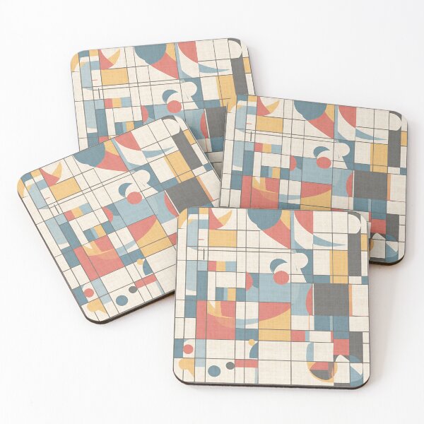 Item preview, Minimalist Abstract Bauhaus Pattern Design Shapes in Motion designed and sold by TribalioDesigns.