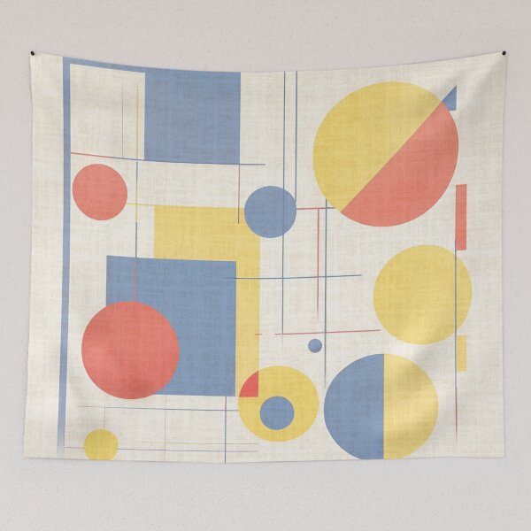 Item preview, Bright Abstract Bauhaus Pattern Design designed and sold by TribalioDesigns.