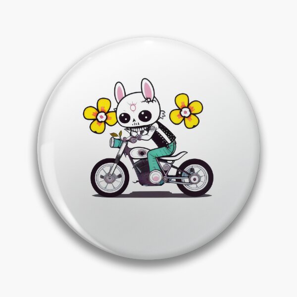 Item preview, Bunny Skeleton Rider on Motorcycle - Fun and Quirky Biker Skeleton Design designed and sold by Prime-Studio.