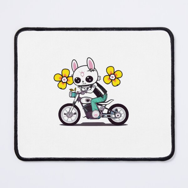 Item preview, Bunny Skeleton Rider on Motorcycle - Fun and Quirky Biker Skeleton Design designed and sold by Prime-Studio.