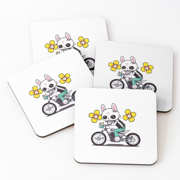 Item preview, Bunny Skeleton Rider on Motorcycle - Fun and Quirky Biker Skeleton Design designed and sold by Prime-Studio.