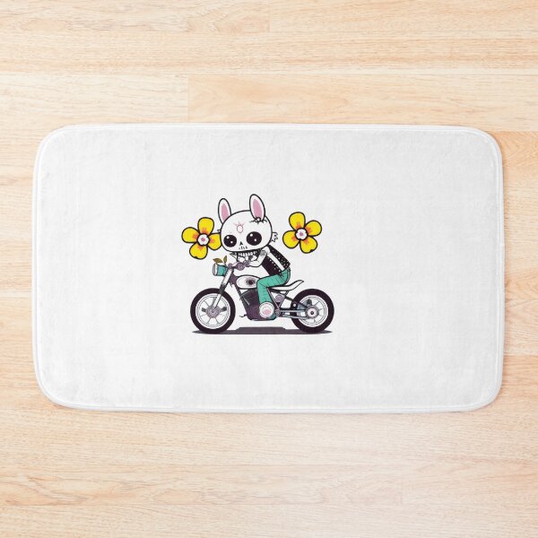 Item preview, Bunny Skeleton Rider on Motorcycle - Fun and Quirky Biker Skeleton Design designed and sold by Prime-Studio.