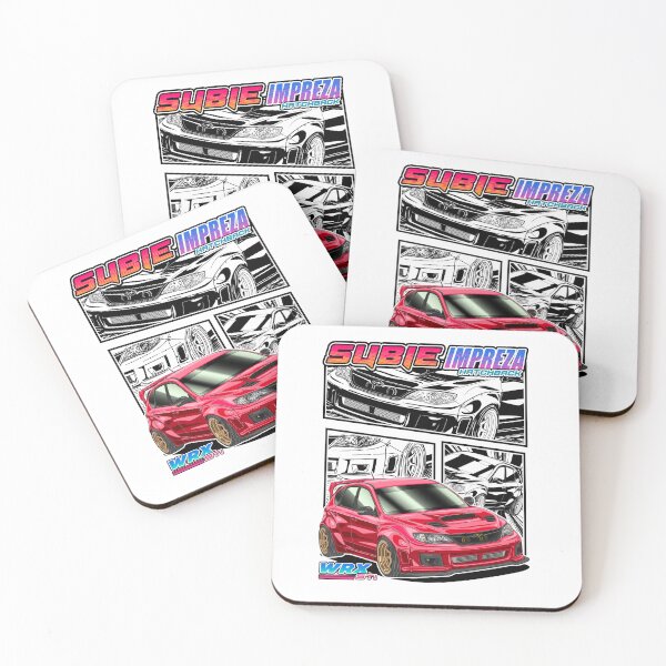 Item preview, Red Subie Impreza WRX Hatchback Comic Style designed and sold by JDM Guyvit.