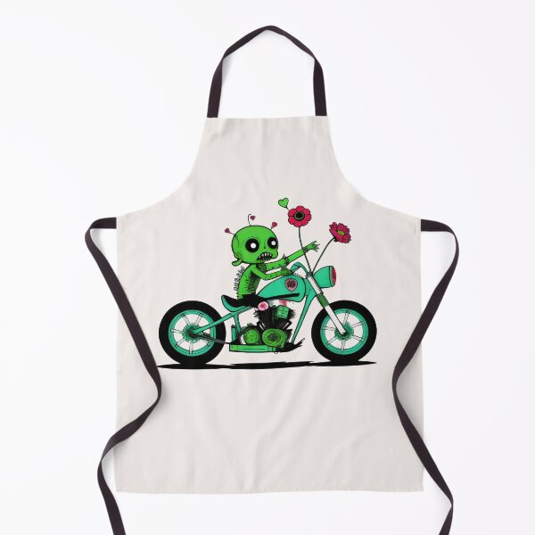 Item preview, Zombie Rider with Flowers - Quirky Green Zombie on Motorcycle Design designed and sold by Prime-Studio.