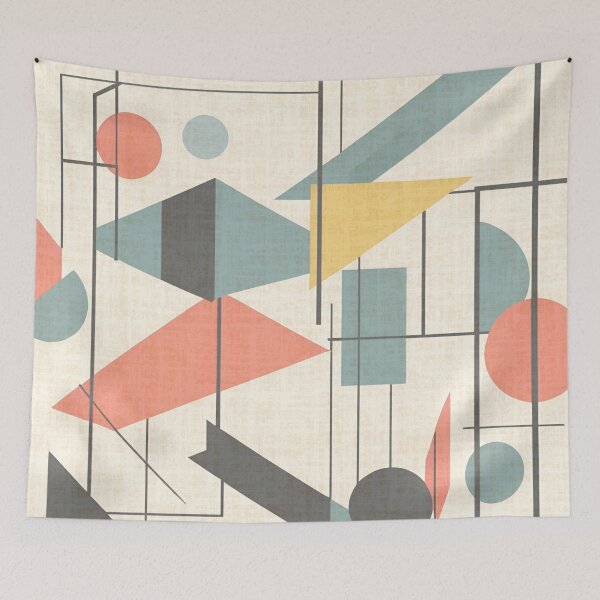 Item preview, Abstract Space Bauhaus Pattern Design designed and sold by TribalioDesigns.