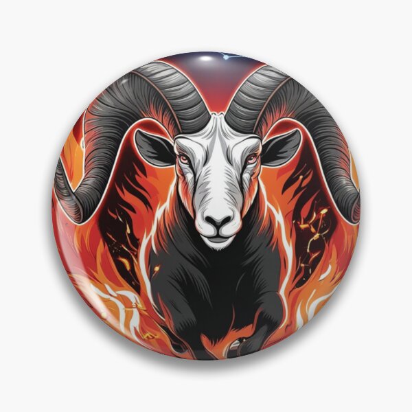 Item preview, Aries Zodiac Art | Bold Ram Design with Fiery Energy designed and sold by Makabas.