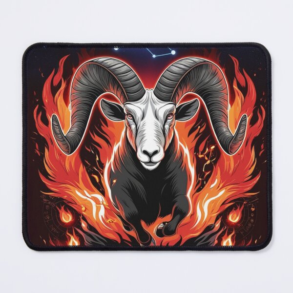 Item preview, Aries Zodiac Art | Bold Ram Design with Fiery Energy designed and sold by Makabas.