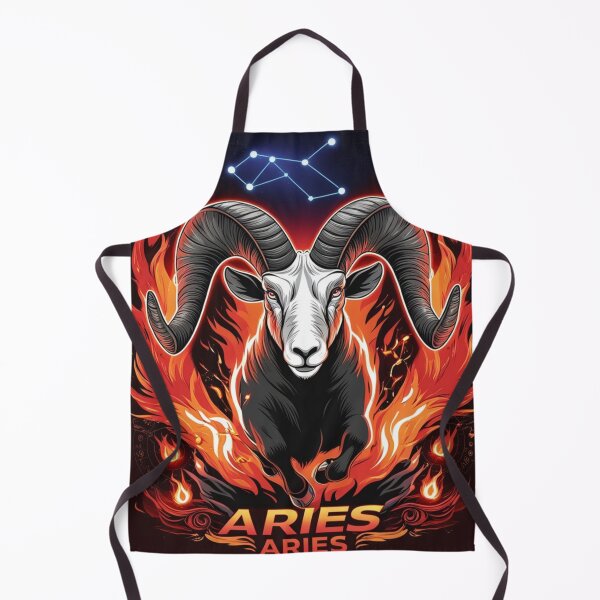 Item preview, Aries Zodiac Art | Bold Ram Design with Fiery Energy designed and sold by Makabas.