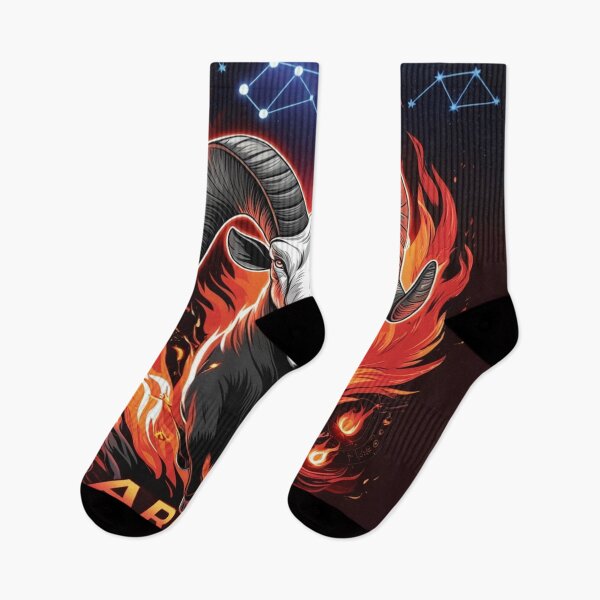 Item preview, Aries Zodiac Art | Bold Ram Design with Fiery Energy designed and sold by Makabas.
