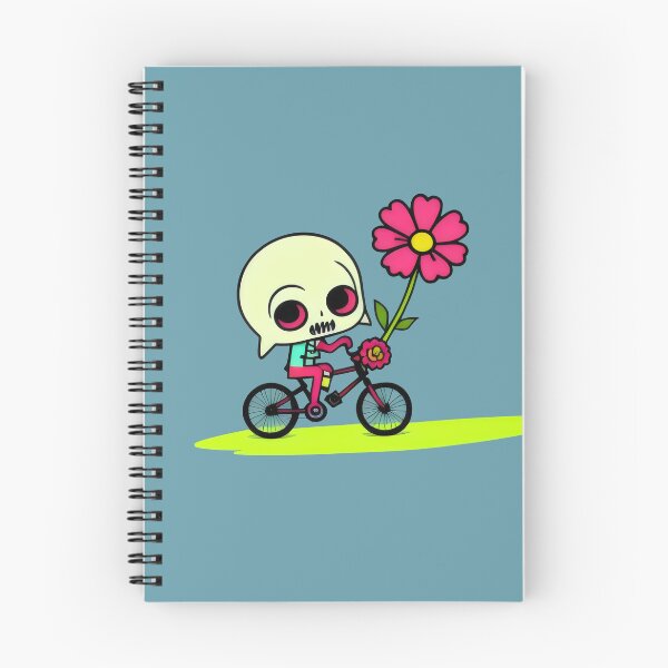 Item preview, Niño esqueleto en bicicleta con flor: diseño de esqueleto lindo y peculiar designed and sold by Prime-Studio.