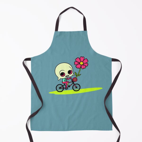 Item preview, Skeleton Kid on Bike with Flower - Cute and Quirky Skeleton Design designed and sold by Prime-Studio.