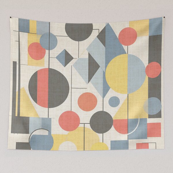 Item preview, Vintage Abstract Color Bauhaus Pattern Design designed and sold by TribalioDesigns.