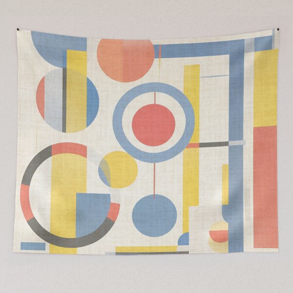 Item preview, Colorful Abstract Bauhaus Pattern Design: Dynamic Shapes designed and sold by TribalioDesigns.