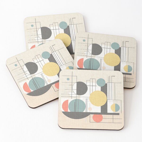 Item preview, Minimalist Color Retro Abstract Bauhaus Pattern Design designed and sold by TribalioDesigns.