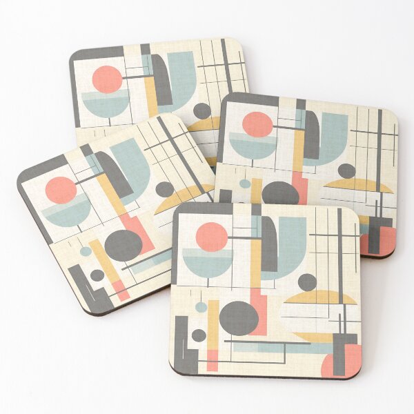 Item preview, Vibrant Colors Abstract Bauhaus Pattern Design designed and sold by TribalioDesigns.