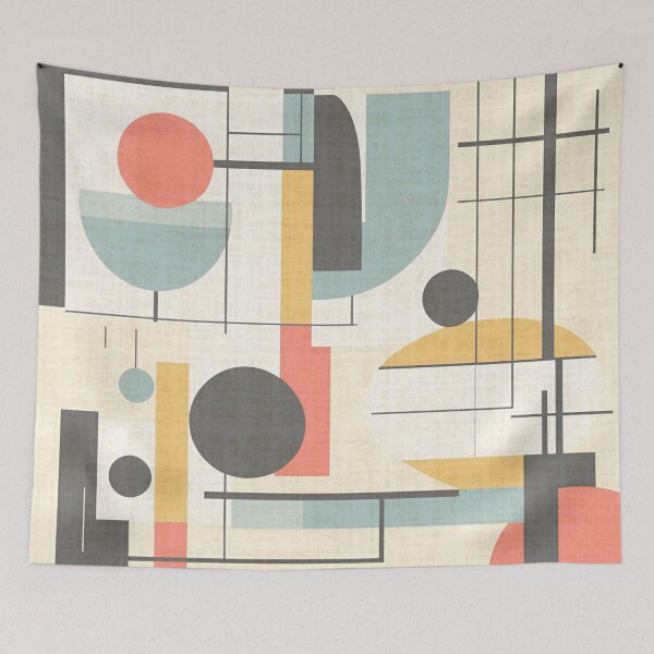 Item preview, Vibrant Colors Abstract Bauhaus Pattern Design designed and sold by TribalioDesigns.