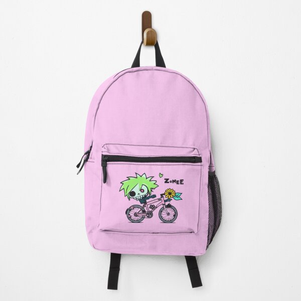 Item preview, Green-Haired Zombie on Pink Bike - Fun and Quirky Zombike Design designed and sold by Prime-Studio.