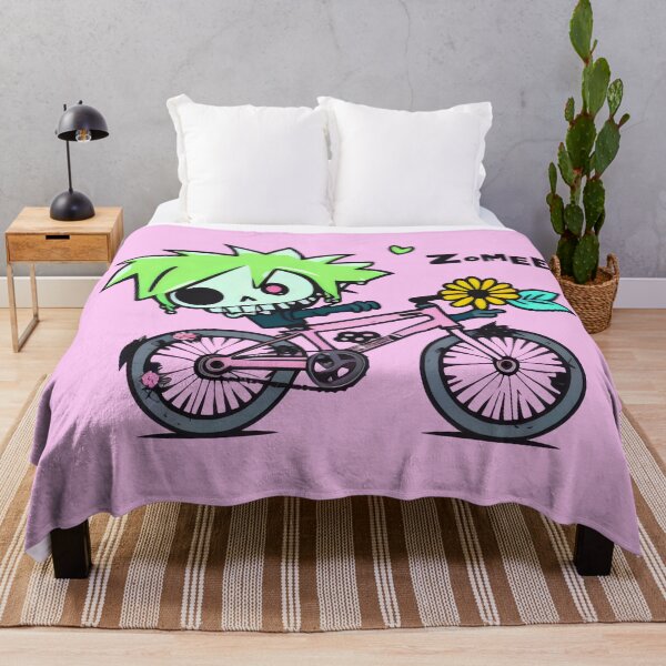 Item preview, Green-Haired Zombie on Pink Bike - Fun and Quirky Zombike Design designed and sold by Prime-Studio.