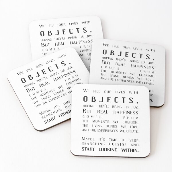 Item preview, Objects vs. Inner Joy: A Shift in Perspective, Unique designed and sold by villacreativa.