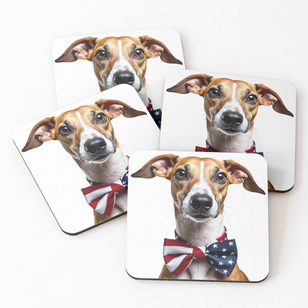 Item preview, Funny cool Greyhound dog wearing a USA flag bow tie designed and sold by LazyOwlStore.