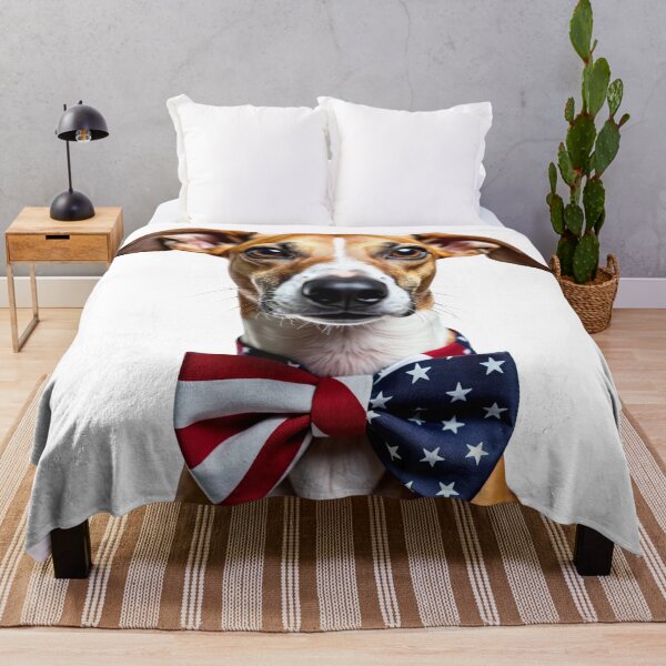Item preview, Funny cool Greyhound dog wearing a USA flag bow tie designed and sold by LazyOwlStore.