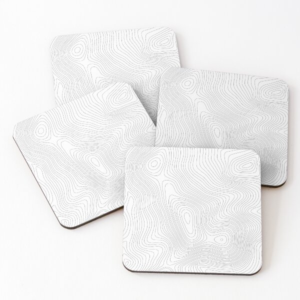 Item preview, Seamless topographic map contour lines pattern in black and white for modern minimalistic backgrounds and geometric design designed and sold by NataliArt66.