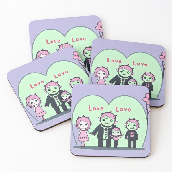 Item preview, Cute Zombie Family - Kawaii Love Zombie Family Design designed and sold by Cherry-Cat.