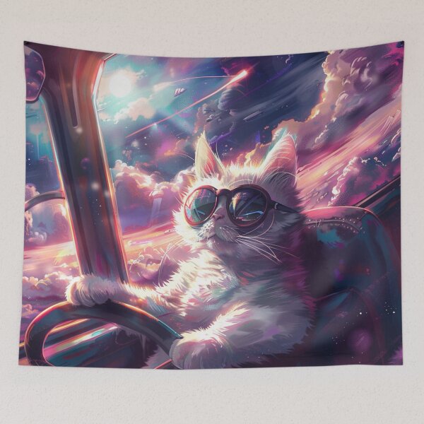 Item preview, Cyberpunk-Cat Flying Driver designed and sold by GrinGalore.