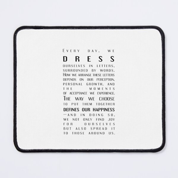 Item preview, Dressed in Letters: Creating Happiness from Within, Unique designed and sold by villacreativa.