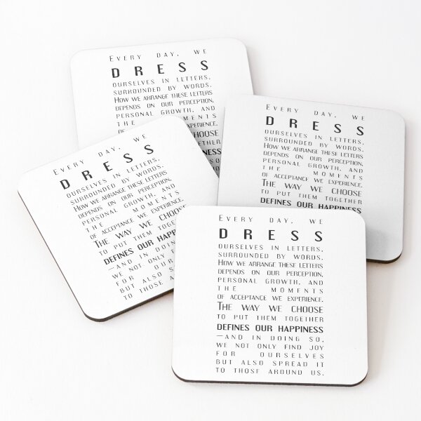 Item preview, Dressed in Letters: Creating Happiness from Within, Unique designed and sold by villacreativa.