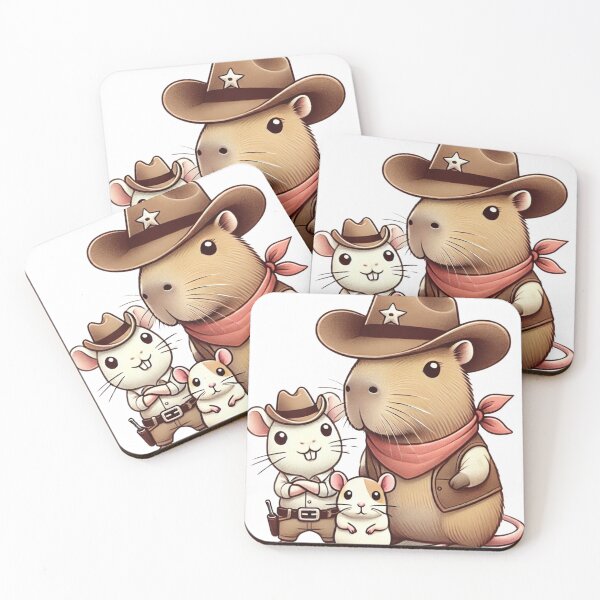 Item preview, Capybara Shirt Rodent Cute Mouse Shirt Cowboy Rat designed and sold by MJShop18.