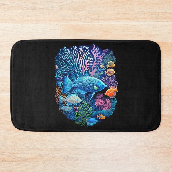 Item preview, deep sea diving aquarium fish corals blue colorful designed and sold by G-M-Designs.
