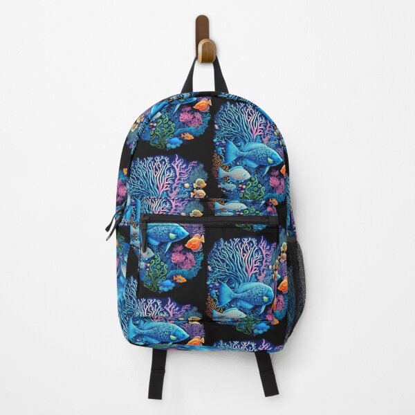 Item preview, deep sea diving aquarium fish corals blue colorful designed and sold by G-M-Designs.